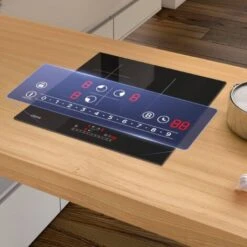 CIARRA - Piano Cottura A Induzione Incasso 3 Zone Con Boost - 6200 W Totali - Controllo Touch - Funzione Di Sicurezza - Colore Nero -Fornello Italia 64996440 3