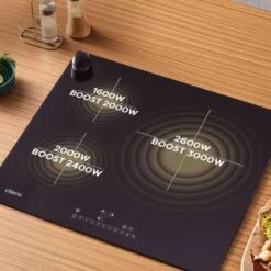 CIARRA - Piano Cottura A Induzione Incasso 3 Zone Con Boost - 6200 W Totali - Controllo Touch - Funzione Di Sicurezza - Colore Nero -Fornello Italia 64996440 4