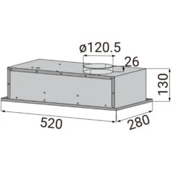 CIARRA Cappa Cucina Incasso 52Cm 913ASS52 -Fornello Italia 64996451 5