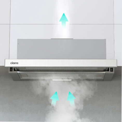 Cappa Telescopica Sottopensile Ciarra 60 Cm Con 2 Velocità - Design Scorrevole In Acciaio Inox 5 Cappa Telescopica Sottopensile Ciarra 60 Cm Con 2 Velocità - Design Scorrevole In Acciaio Inox - immagine 3