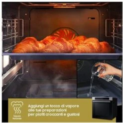 Samsung NV7B4040VBS Forno Elettrico Multifunzione Da Incasso A Vapore Capacità 76 Litri Classe Energetica A 20 Programmi Wi-Fi Vocale Assistente 59,5 Cm Nero/Acciaio Inossidabile -Fornello Italia 67500779 4