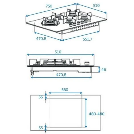 Beko HIAL 75235 SX Piano Cottura Acciaio Inossidabile Da Incasso 75cm A Gas 5 Fornelli 4 Beko HIAL 75235 SX Piano Cottura Acciaio Inossidabile Da Incasso 75cm A Gas 5 Fornelli - immagine 2