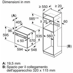 Forno Con Vapore Da Incasso 60 Cm Bosch HRA574BS0 -Fornello Italia 70147161 2