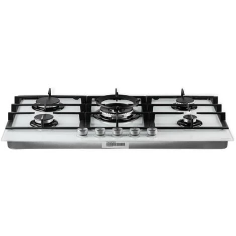 PremierTech PC905GW Piano Cottura A Gas Bianco Da 90cm (86cm) 5 Fuochi In Vetro 4 PremierTech PC905GW Piano Cottura A Gas Bianco Da 90cm (86cm) 5 Fuochi In Vetro - immagine 2