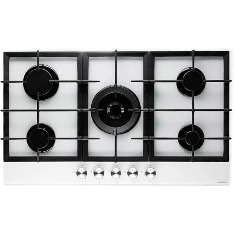 PremierTech PC905GW Piano Cottura A Gas Bianco Da 90cm (86cm) 5 Fuochi In Vetro 6 PremierTech PC905GW Piano Cottura A Gas Bianco Da 90cm (86cm) 5 Fuochi In Vetro - immagine 4