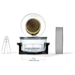 PremierTech PT-FA12B Forno Alogeno Ad Aria Ventilato 17 Litri 1400 Watt Cuoce Senza Olio (nero) -Fornello Italia 70294363 3