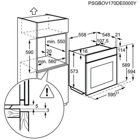 Forno Multifunzione Integrato 72l 60cm Con + Pirolisi - Eof7p00rx - Electrolux 7 Forno Multifunzione Integrato 72l 60cm Con + Pirolisi - Eof7p00rx - Electrolux - immagine 5