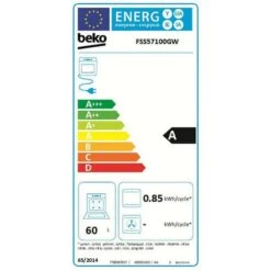 Cucina In Ceramica 60l 4 Fuochi Bianca - Fss57100gw - Beko -Fornello Italia 70414490 2