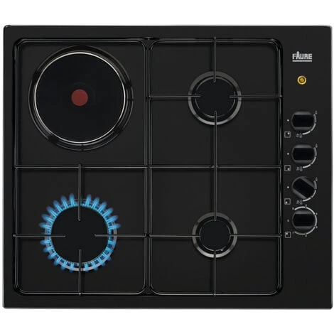 Piano Cottura Misto 60cm 4 Fuochi Nero - Fgm64300b - Faure 3 Piano Cottura Misto 60cm 4 Fuochi Nero - Fgm64300b - Faure
