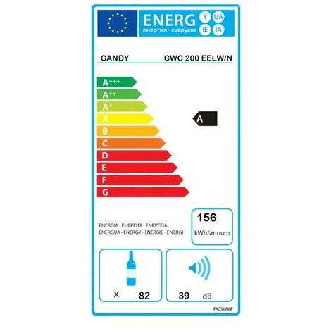 Cantina Vino Da 82 Bottiglie - Cwc200eelw - Candy 4 Cantina Vino Da 82 Bottiglie - Cwc200eelw - Candy - immagine 2