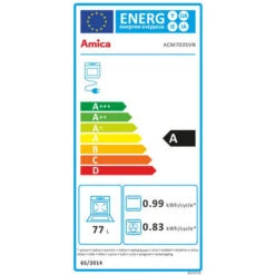 Cucina Mista 77l 4 Fuochi Nera - Acm7035vn - Amica 7 Cucina Mista 77l 4 Fuochi Nera - Acm7035vn - Amica -Fornello Italia 76244485 2