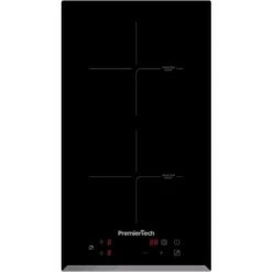 PT-PC2I PremierTech Piano Cottura Induzione 30cm 2 Fuochi Da Incasso Funzione Boost Touch Control Display Led Vetro Front Edge