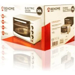 Forno Fornetto Elettrico Ventilato 30 Litri Smaltato 320 Gradi Doppio Vetro Luce Grigio -Fornello Italia 78382692 3