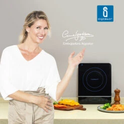 Aigostar BlueFire – Piastra A Induzione Portatile, Piano Cottura Portatile Con Pannello Touch. Fornello A Induzione Elettrico Fino A 240℃ E 2000W -Fornello Italia 82172028 3