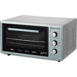 Behome Forno Elettrico 70 Litri Ventilato Autopulente, Smaltato, Temperatura Fino A 320Â° Doppio Vetro