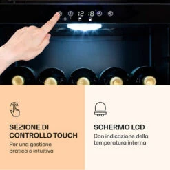 Klarstein Barossa 54 Duo Frigorifero Per Vini 2 Zone 148 Litri 54 Bottiglie Display Touch Nero 11 Klarstein Barossa 54 Duo Frigorifero Per Vini 2 Zone 148 Litri 54 Bottiglie Display Touch Nero -Fornello Italia 85709155 5