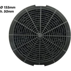Filtri Carbone Attivo Cappa Elica F00478 Turboair Mod.47 Compatibile KIT0161384 Adatto A Missy E Box In Standard, 2 Pezzi In Confezione Ø 155 Mm H.50 Mm -Fornello Italia 87876759 3