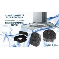 Filtri Carbone Attivo Cappa Elica F00478 Turboair Mod.47 Compatibile KIT0161384 Adatto A Missy E Box In Standard, 2 Pezzi In Confezione Ø 155 Mm H.50 Mm -Fornello Italia 87876759 4