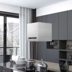 Cappa Da Cucina Ad Isola Sospesa LCD - Cappa Aspirante Con Sensore 37 Cm Acciaio