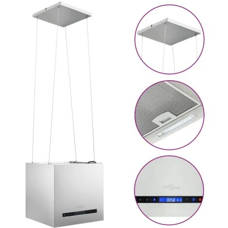 Cappa Da Cucina Ad Isola Sospesa LCD - Cappa Aspirante Con Sensore 37 Cm Acciaio 4 Cappa Da Cucina Ad Isola Sospesa LCD - Cappa Aspirante Con Sensore 37 Cm Acciaio - immagine 2