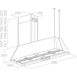 Elica Cappa Cucina Ikona Maxxi Pure Isola 120 Cm Acciaio Inox -Fornello Italia 90497917 5