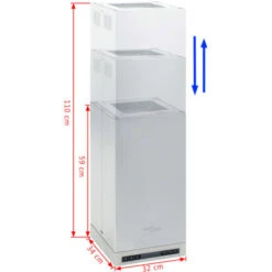 Cappa A Isola Con Display LCD E Sensore Touch 756 M³/h LED VidaXL -Fornello Italia 9190030 3