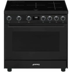 Smeg C91IEA9 Estetica Mista Cucina Con Piano A Induzione E Forno Elettrico Termoventilato 5 Zone Classe Energetica A 90x60 Cm Antracite