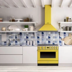Smeg Cucina Elettrica Portofino CPF9IPYW 90 Cm Giallo 11 Smeg Cucina Elettrica Portofino CPF9IPYW 90 Cm Giallo -Fornello Italia 93933211 5