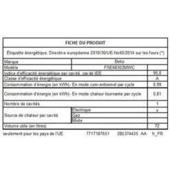 Piano Cottura A Induzione 72l 3 Fuochi Bianco - FSE68302MWC - Beko -Fornello Italia 94202610 3