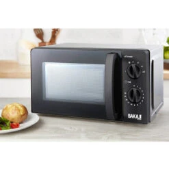 Forno Fornetto Microonde Elettrico 20Lt 700W 6 Livelli Di Potenza Timer Nero -Fornello Italia 97144801 4