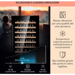 Klarstein Barossa 50 Uno - Frigorifero Per Vini, 1 Zona, 120 Litri/50 Bottiglie, Display Touch 10 Klarstein Barossa 50 Uno - Frigorifero Per Vini, 1 Zona, 120 Litri/50 Bottiglie, Display Touch -Fornello Italia 97203062 4