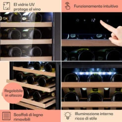 Klarstein Barossa 50 Uno - Frigorifero Per Vini, 1 Zona, 120 Litri/50 Bottiglie, Display Touch 11 Klarstein Barossa 50 Uno - Frigorifero Per Vini, 1 Zona, 120 Litri/50 Bottiglie, Display Touch -Fornello Italia 97203062 5