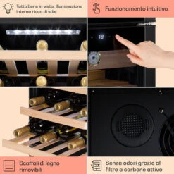 Klarstein El Dorado 89 - Humidor E Frigorifero Per Vini, Touch, 89 L, LED -Fornello Italia 97203096 5