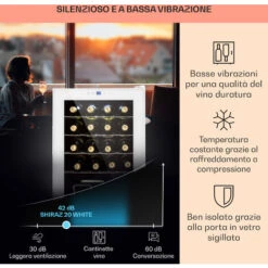 Klarstein Klarstein Shiraz 20 Uno - Frigorifero Per Vini, 53 L, 20 Bottiglie, Pannello Di Controllo Touch, 5-18°C -Fornello Italia 97203169 4