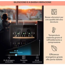 Klarstein Barossa 79 Duo - Frigorifero Per Vini, 79 Bottiglie, 204 Litri, 2 Zone -Fornello Italia 97203290 4