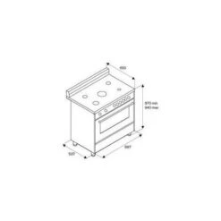 La Germania AMN965GXV Serie Americana Cucina 5 Fuochi Gas Forno Gas Ventilato 90 Cm Inox Cromato 6 La Germania AMN965GXV Serie Americana Cucina 5 Fuochi Gas Forno Gas Ventilato 90 Cm Inox Cromato -Fornello Italia 97246412 2