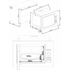 Microonde Da Incasso Grill CONTINENTAL EDISON CEMO25GEB2 Nero L59,5 X H38,8 X P40 Cm 25L -Fornello Italia 99458459 4